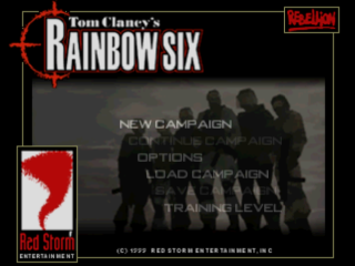 Rainbow Six title screen for Playstation